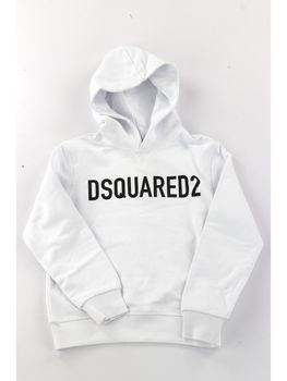 Felpa Dsquared2 DQ2613 D0A4D DQ100 da ragazzo bianca.