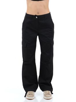 Pantalone Tommy Jeans DW0DW20350 da donna nero.