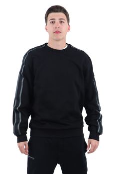 Felpa EA7 7M000140 AF12660 da uomo nera.