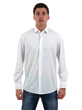 Camicia Daniele Alessandrini DUCL0003 PA0014 da uomo bianca.