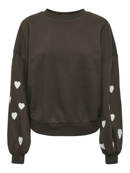 Felpa Only MACY O NECK SWT 15352921 da donna marrone.