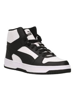 Sneakers Puma Rebound Slam Mid Jr 408800 unisex bambini white+black.