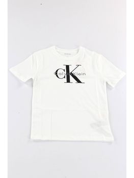 T-shirt Calvin Klein LV1CKTJA15 da bambino bianca.