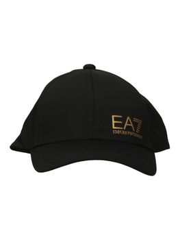 Cappello EA7 7X000005 AF11989 da uomo nero e oro.