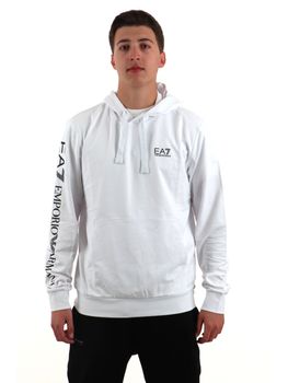 Felpa EA7 7M000569 AF13512 da uomo bianco+nero.