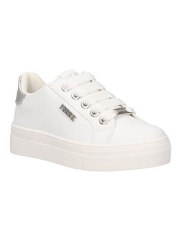 Sneaker Ferre FB-411 da bambina bianca e argento.