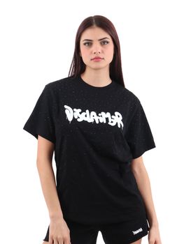 T-shirt Disclaimer 54927 da donna nera.