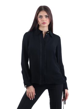 Camicia Elisabetta Franchi CA05451E2 110 da donna nera.