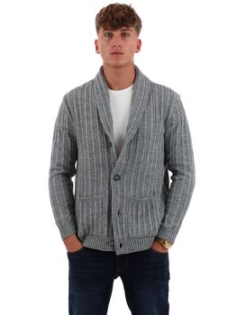 Cardigan Yos PJ2656 da uomo grigio.