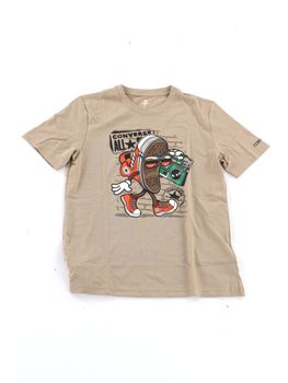 T-shirt Converse 9CJ994 da bambino beige.