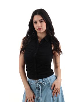 Top Guess W6GP40 K3256 da donna nero.
