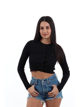 Cardigan Tommy Jeans DW0DW22023 da donna black.