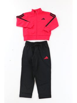 Tuta Adidas JE1400 da bambino nero e rosso.