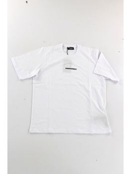 T-shirt Dsquared2 DQ2823 D004G da ragazzo bianca.