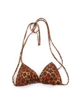 Costume triangolo Mc2 Saint Barth 01433H LEAH OVERLOCK da donna marrone