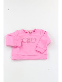 Felpa Liu Jo KA5014F0090 da bambina pink.