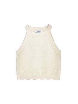 Top Mayoral 3027 da bambina beige.