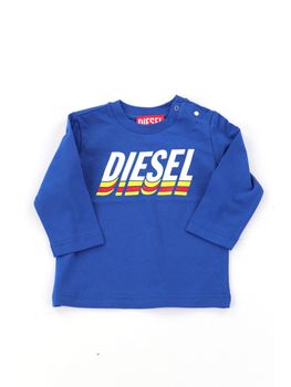 T-shirt Diesel K00410 00YI9 K89G da bambino blu.