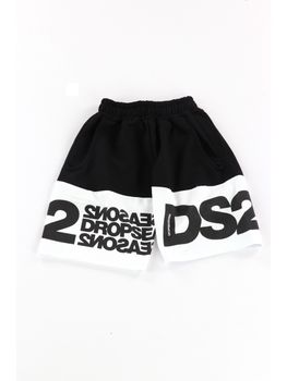 Bermuda Dropseason2 SS26K91 da bambino nero e bianco.