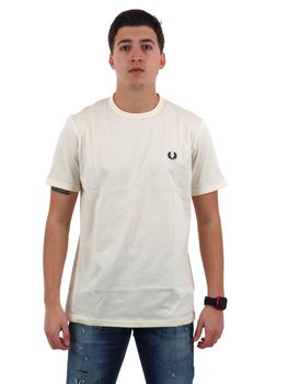 T-shirt Fred Perry M3519 da uomo ecru.