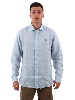 Camicia U.S.Polo ASSN.104023 0191 da uomo azzurra.