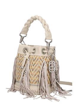Borsa a secchiello La Carrie 151MEM701RSY da donna avorio.