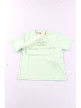T-shirt Elisabetta Franchi La Mia Bambina EFTS2310JE006 da bambina menta.