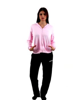 Tuta Adidas JD2702 da donna rosa e nera.