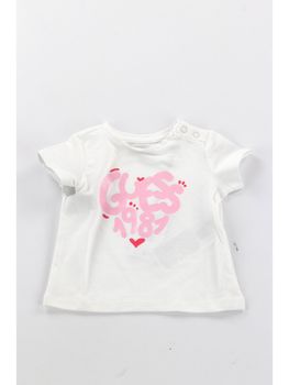 T-shirt Guess A5RI00 K6YW4 da neonata bianca.
