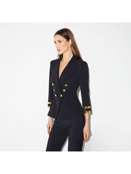 Giacca Elisabetta Franchi GI26866E2 da donna nera.
