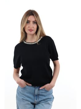 Maglia Yes Zee M243 IF00 da donna nera.