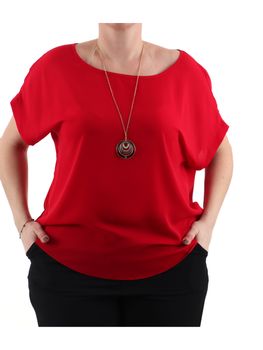 Blusa Lizalù F551XBEOSER da donna rossa.