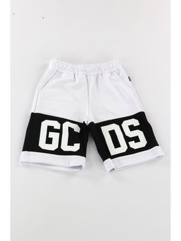 Pantaloncino GCDS Z0UJQL589F004 da bambino bianco+nero.