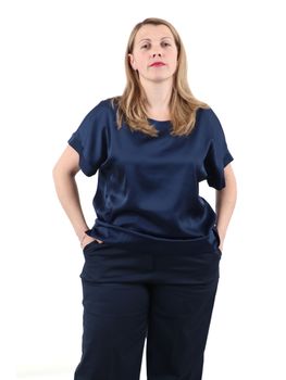 Blusa Lizalù F708XBFASCEA da donna blu.