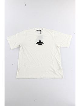 T-shirt Dsquared2 DQ2743 D0AC7 da ragazzo bianca.