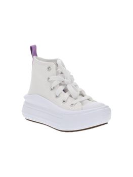 Sneakers Converse A03669C da bambina bianca e viola.