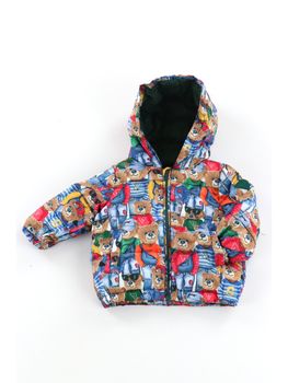 Piumino Guess I5RL00 WCFM0 da bambino blu e multicolor.