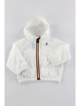 Giacchetto K-Way K61336W 001 LE VRAI CLAUDE unisex bambini bianco.