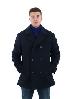 Cappotto Guess M5BL2J W2242 da uomo blu.