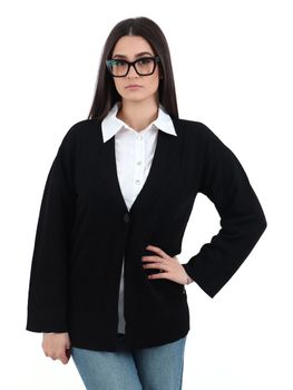 Cardigan Armani Exchange XW000579 AF12875 da donna nero