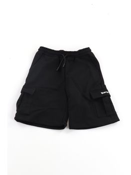 Pantaloncino Disclaimer 26EDK58810 da bambino nero+bianco.