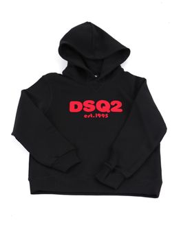 Felpa Dsquared2 DQ2102 D003G da bambino nero.