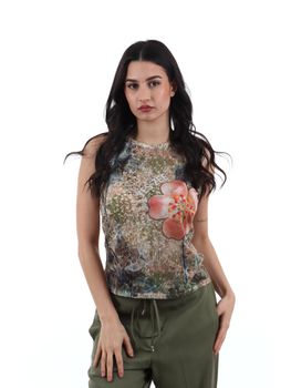 Canotta Yes Zee T278 Y101 da uomo verde militare.