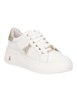 Sneakers Patrizia Pepe PPJ350 da bambina bianca+platino.