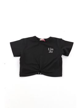 T-shirt Liu Jo GA5158J5003 da bambina nera.