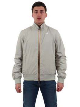 Giubbino K-Way K6123PW da uomo beige e blu.