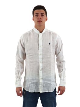Camicia U.S.Polo ASSN. 104026 0191 da uomo bianca.