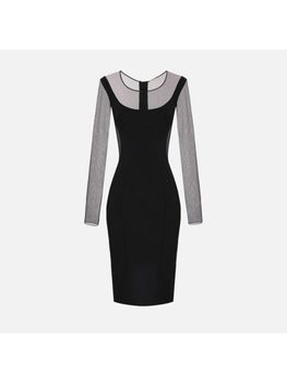 Abito Elisabetta Franchi AB89862E2 da donna nero.