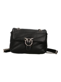 Borsa Pinko 107618 A0F2 love puff baby small da donna nera e silver.