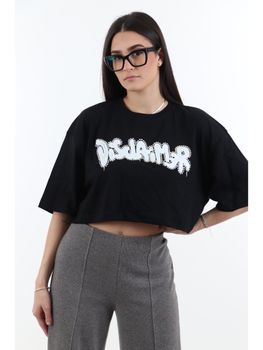 T-Shirt Disclaimer 54933 da donna nera.